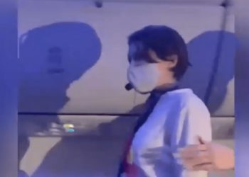 Video Shows Woman Using Microphone on Plane to Rant About COVID-19
