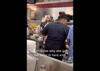 Waffle House Employee Suspended After Viral TikTok Shows Her Working While Holding a Baby