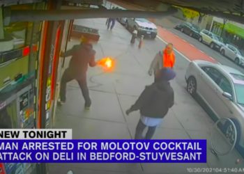 Video Shows Arsonist Throwing Molotov Cocktail Into Brooklyn Deli