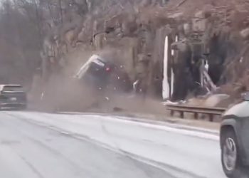 Wild Video Shows Road-Raging Driver Crash Car After Trying to Overtake Truck