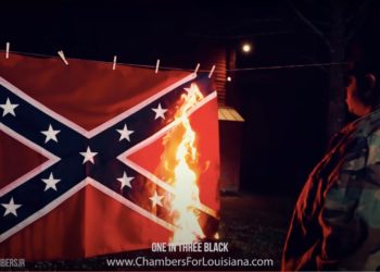 Blunt-Smoking Senate Candidate Burns Confederate Flag in New Campaign Video