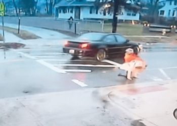 Maryland Crossing Guard Shown On Video Saving Student From Moving Car