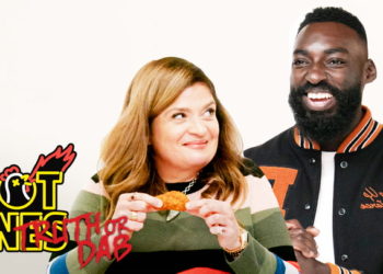 Food Network Stars Alex Guarnaschelli and Eric Adjepong Play Truth or Dab | Hot Ones