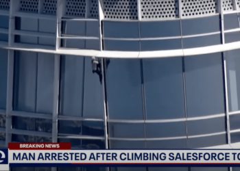 Anti-Abortion Protester Detained After Scaling Salesforce Tower in San Francisco