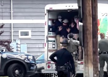 Dozens of Masked Men Arrested for Conspiracy to Riot Near Idaho Pride Event