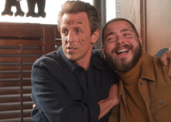 Watch Post Malone and Seth Meyers Go Day Drinking Together
