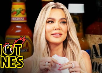 Khloé Kardashian Holds Back Tears While Eating Spicy Wings | Hot Ones