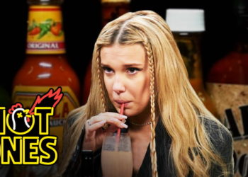 Millie Bobby Brown Needs a Milkshake While Eating Spicy Wings | Hot Ones