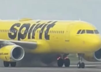 Video Shows Spirit Airlines Plane’s Brakes on Fire After Landing in Atlanta