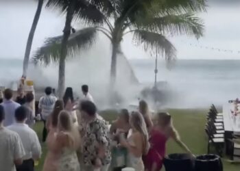 Video Shows Massive Waves Crashing Into Wedding Reception in Hawaii