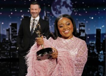 Quinta Brunson Crashes Kimmel’s Monologue to Finish Emmys Speech, Host Apologizes for ‘Dumb Comedy Bit’