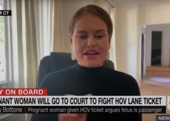 Woman Who Claimed Her Unborn Child Counted as HOV Lane Passenger Gets Another Ticket