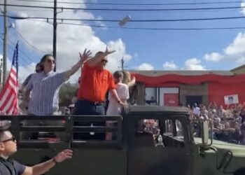 Video Shows Ted Cruz Hit by Can of White Claw During Astros’ World Series Parade