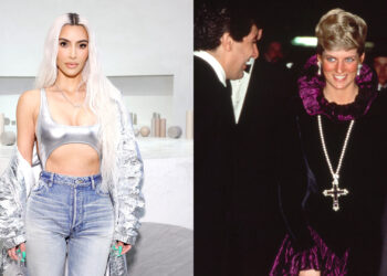 Kim Kardashian Reportedly Buys Diamond Cross Necklace Famously Worn by Princess Diana