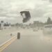 Footage Shows Loose Truck Tire Causing Another Vehicle to Flip on California Freeway