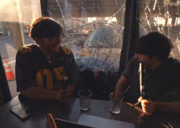 Video Shows Car Crashing Into Cafe While Podcasters are Recording