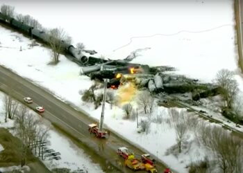 Residents Evacuated After Train Derailment and Fire in Minnesota