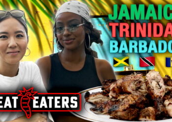 EPIC Caribbean Food Tour! SPICY Jerk Chicken, Oxtail, & CRAZY Scorpion Pepper Sauce! | Heat Eaters