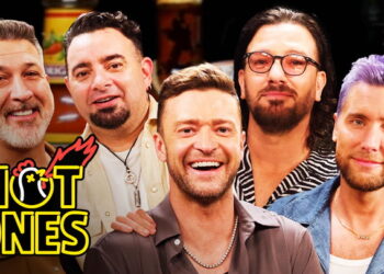 *NSYNC Breaks Another Record While Eating Spicy Wings | Hot Ones
